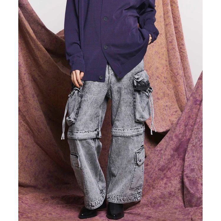 【残り一点】Big Pocket 2way Baggy Denim Cargo Pants