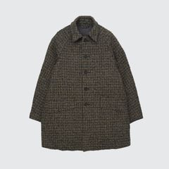 【残り一点】Needlepunched Cotton Plaid Cut Off Coat