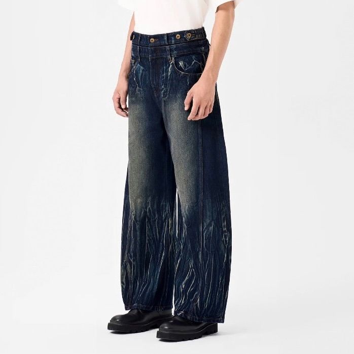 【残り一点】Gradient Tie Dye Denim Trousers