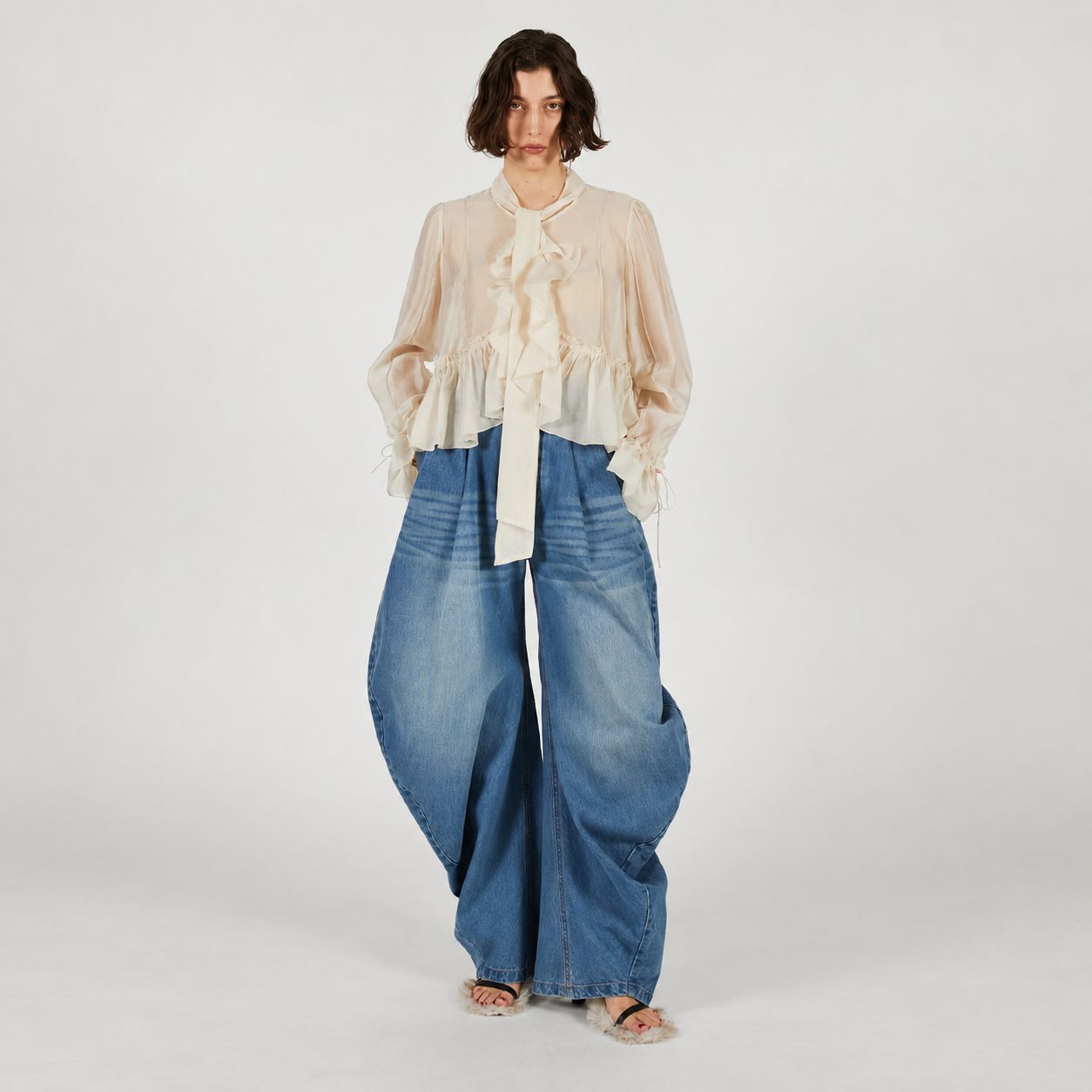 【残り一点】Drape Denim Pants