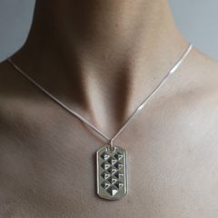 【残り一点】Studs Dog Tag Silver Necklace
