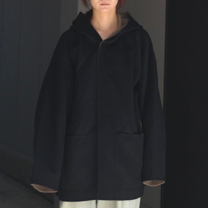 ssstein - 【残りわずか】Reversible Hooded Half Coat ssstein - 【残りわずか】Reversible Hooded Half Coat