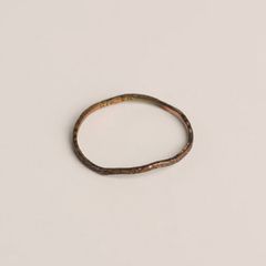 【お取り寄せ注文可能】K10 Copper Gold 1mm Warp Narrow Ring