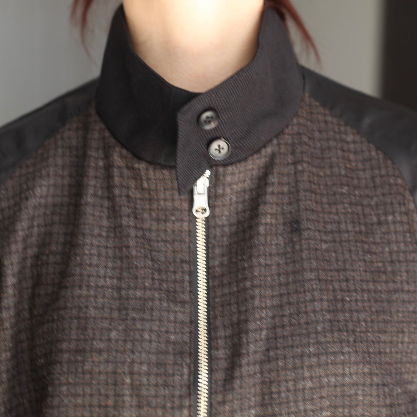 【残り一点】Wool Nylon Reversible Harrington Jacket