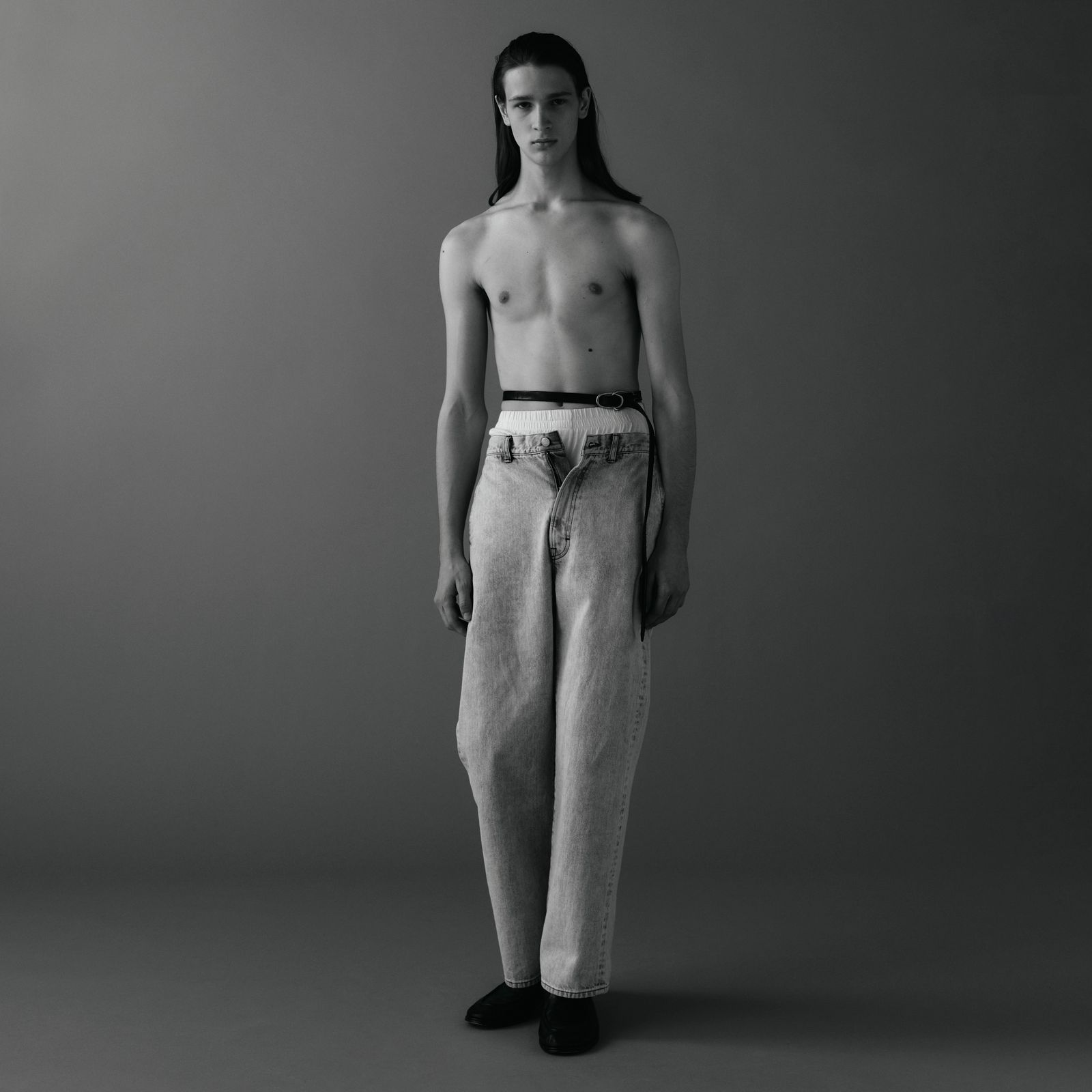 YOKE - 【残り一点】Denim Wide Straight Pants Vintage Wash
