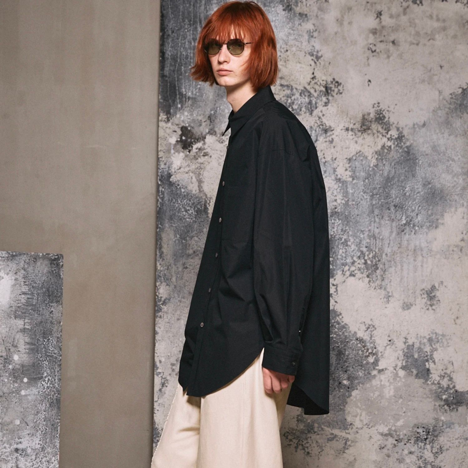 【残り一点】120 / 2 Suvin Cotton Typewriter Prime-Over Shirt Coat