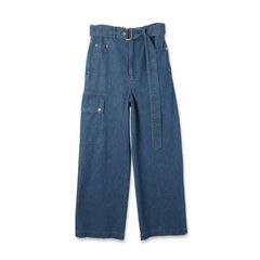 【残り一点】Cargo Extra Wide Denim Pants with Long Belt