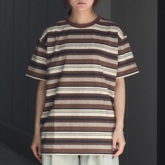 【残り一点】Cracked Stripe Tee