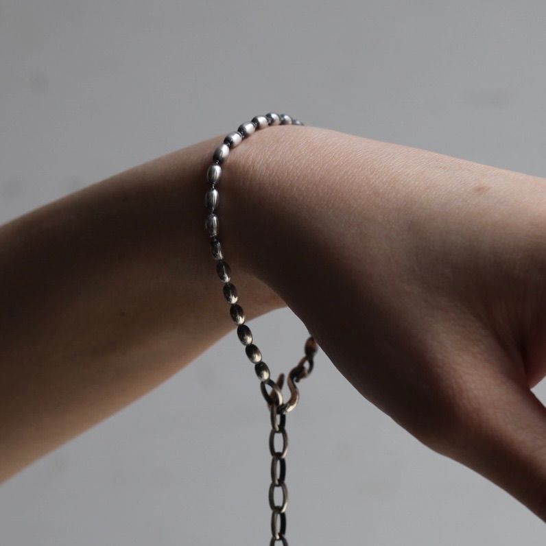 【お取り寄せ注文可能】Narrow Oval Bowl Chain Bracelet
