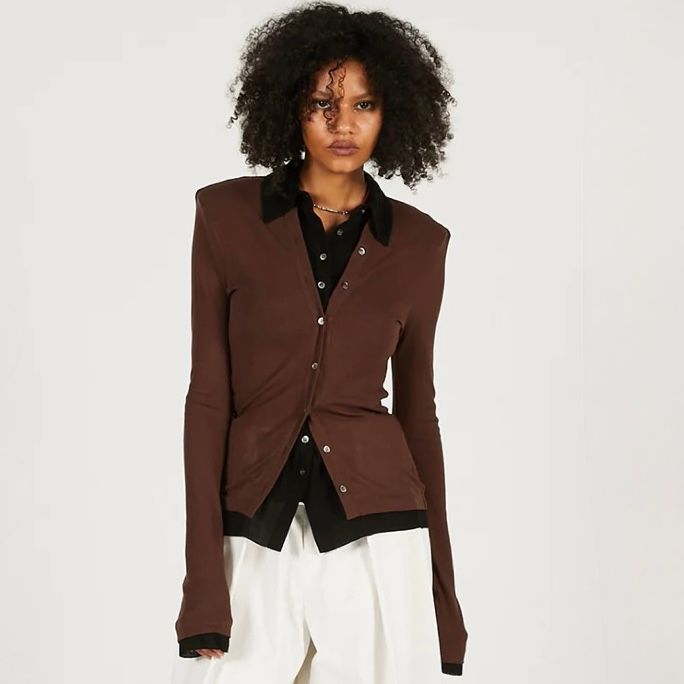 【残り一点】ダブルフロントジャージーシャツ