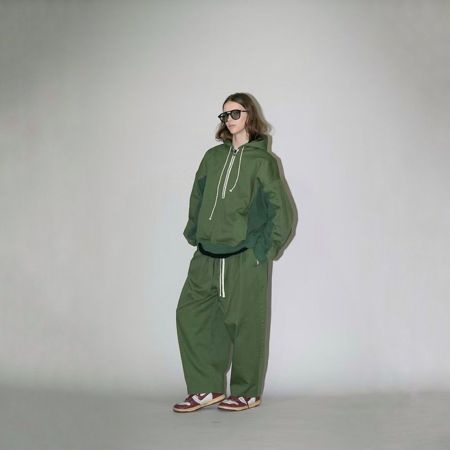 【残り一点】T/Cツイルドッキングハーフジップパーカー