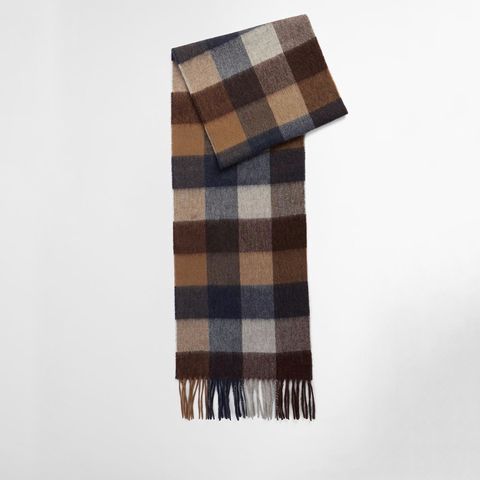 【残り一点】Lambswool Tattersall Scarf