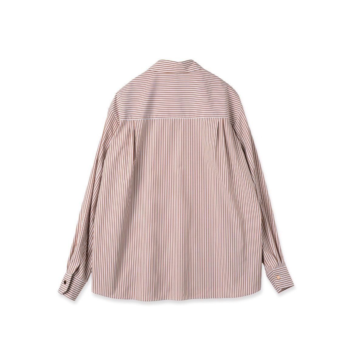 【残り一点】High Count Broad Embroidery Patch Stripe Shirt