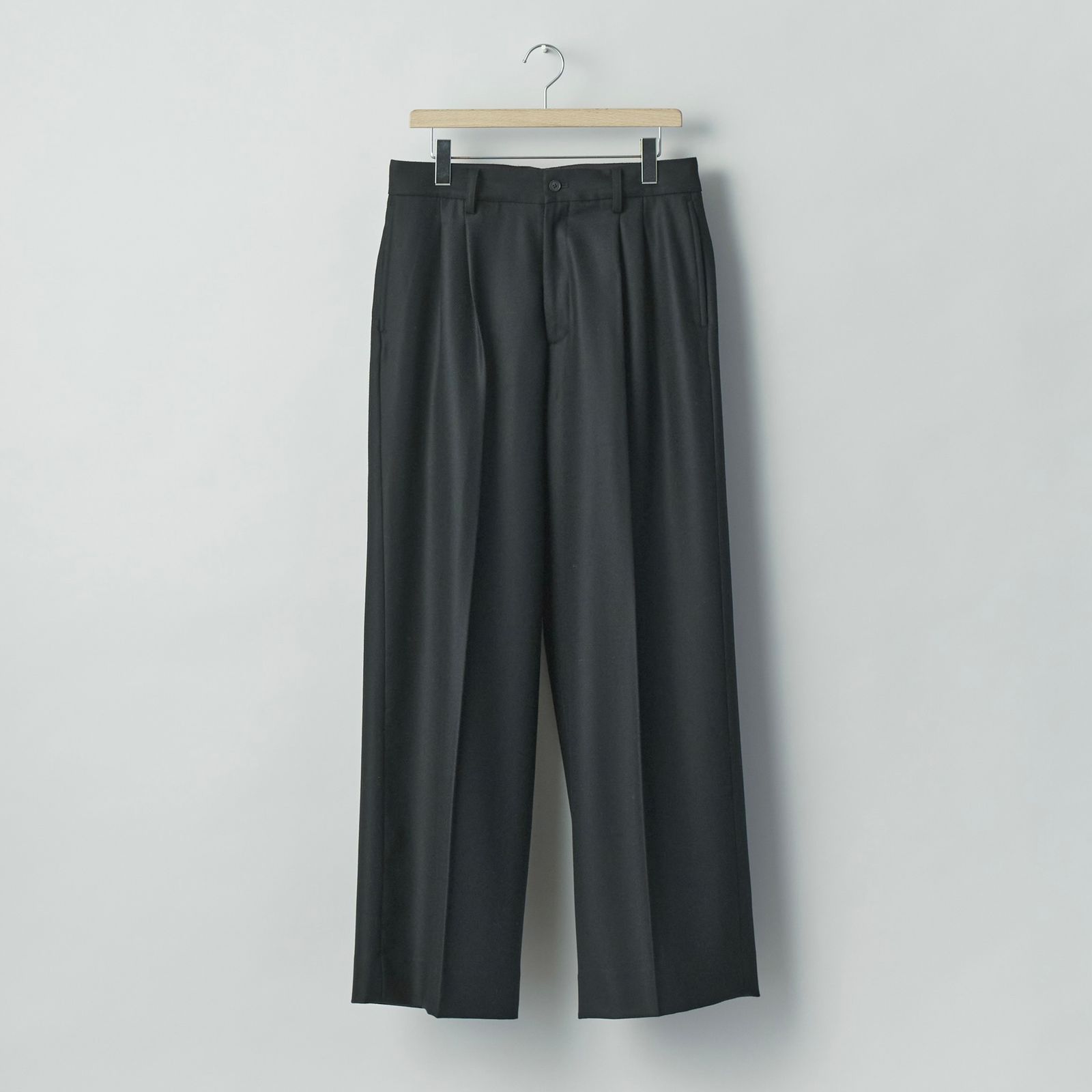 【残り一点】Compressed Flannel Long Wide Trousers