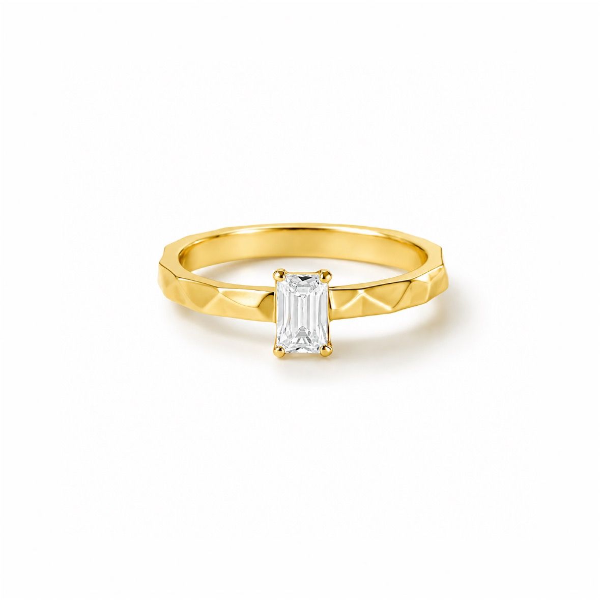 【お取り寄せ注文可能】Quon Square Ring(K18 YELLOW GOLD)