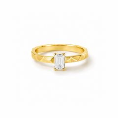 【お取り寄せ注文可能】Quon Square Ring(K18 YELLOW GOLD)