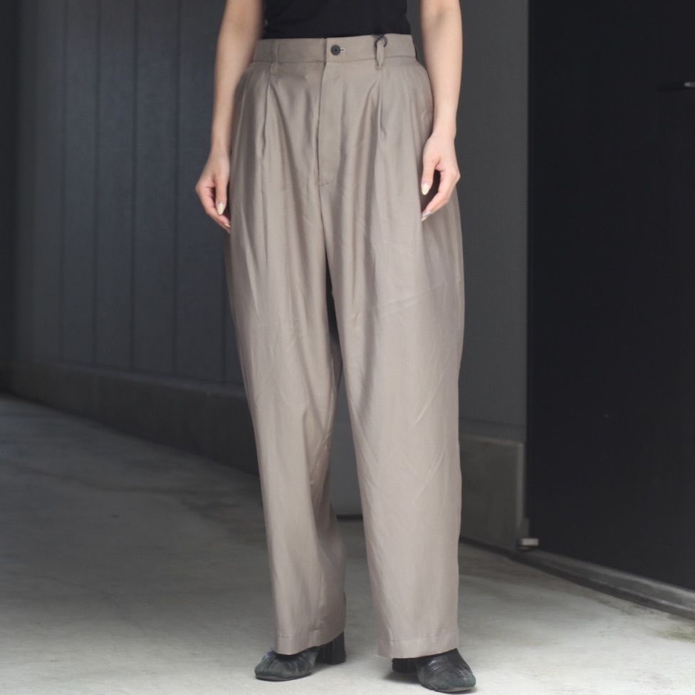 ssstein - 【残りわずか】Cupro Twill Wide Easy Trousers | ACRMTSM