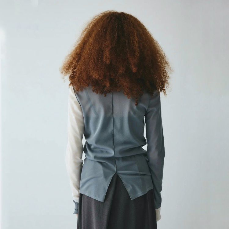 【残り一点】Crew Neck Mesh Inner Tops