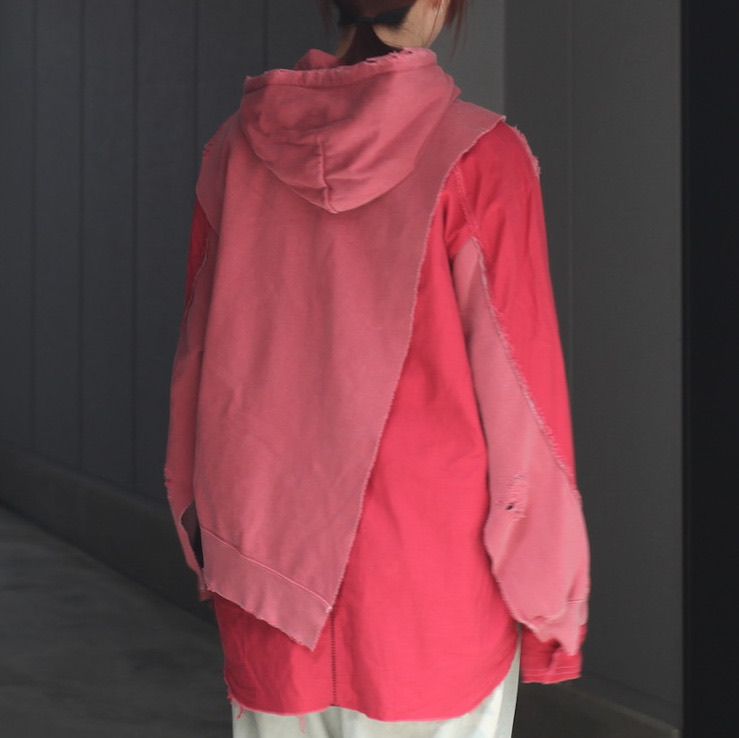 【残り一点】Slash Seam Army Parka With Stencil(INSIDE-OUT)