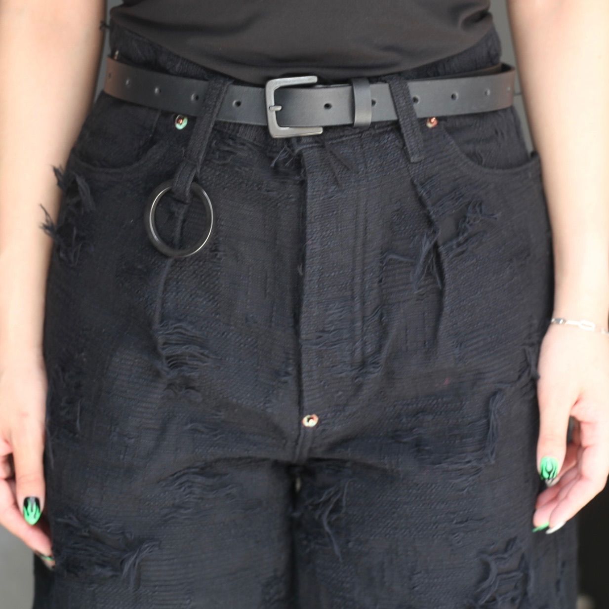 MINUS マイナス BOLO CRUST 襤褸 ダメージ加工 ブラックデニム MINUS マイナス BOLO CRUST 襤褸 ダメージ加工 ブラックデニム