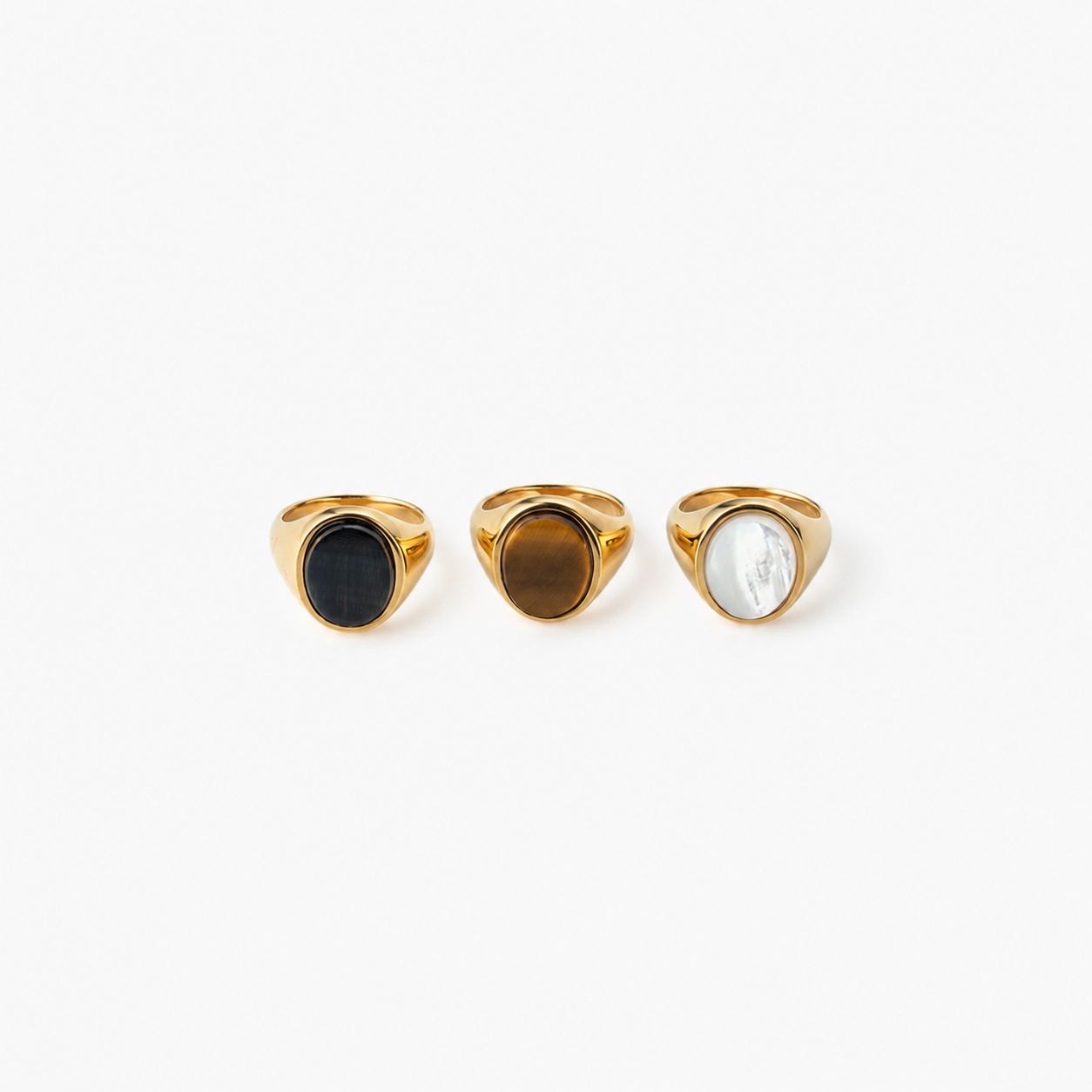 【お取り寄せ注文可能】How Raw Oval Stone Ring(GOLD)