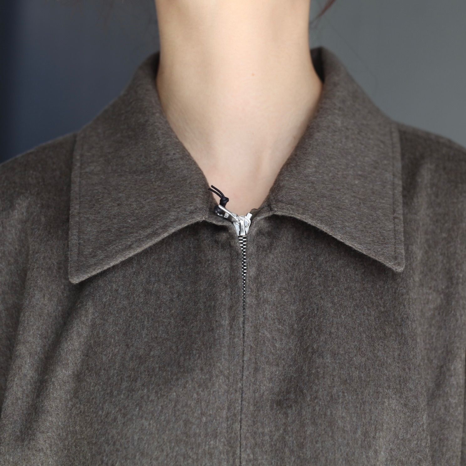 【残り一点】Wool Doeskin Zip Short Jacket