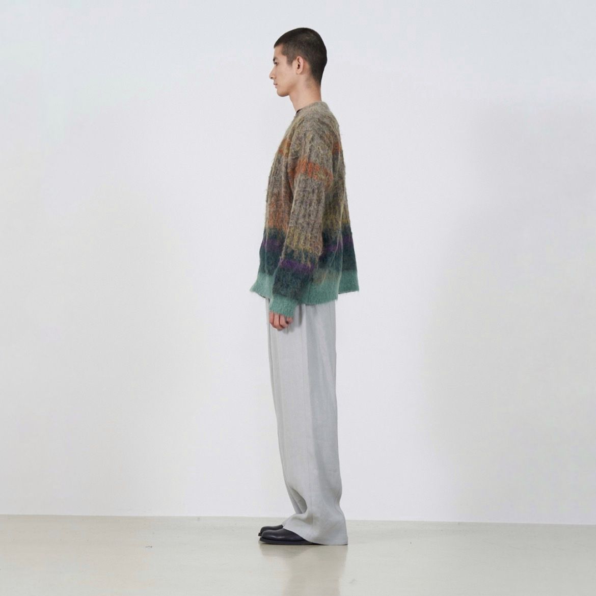 【残りわずか】Tree Jaquard Mohair Buttoned Cardigan