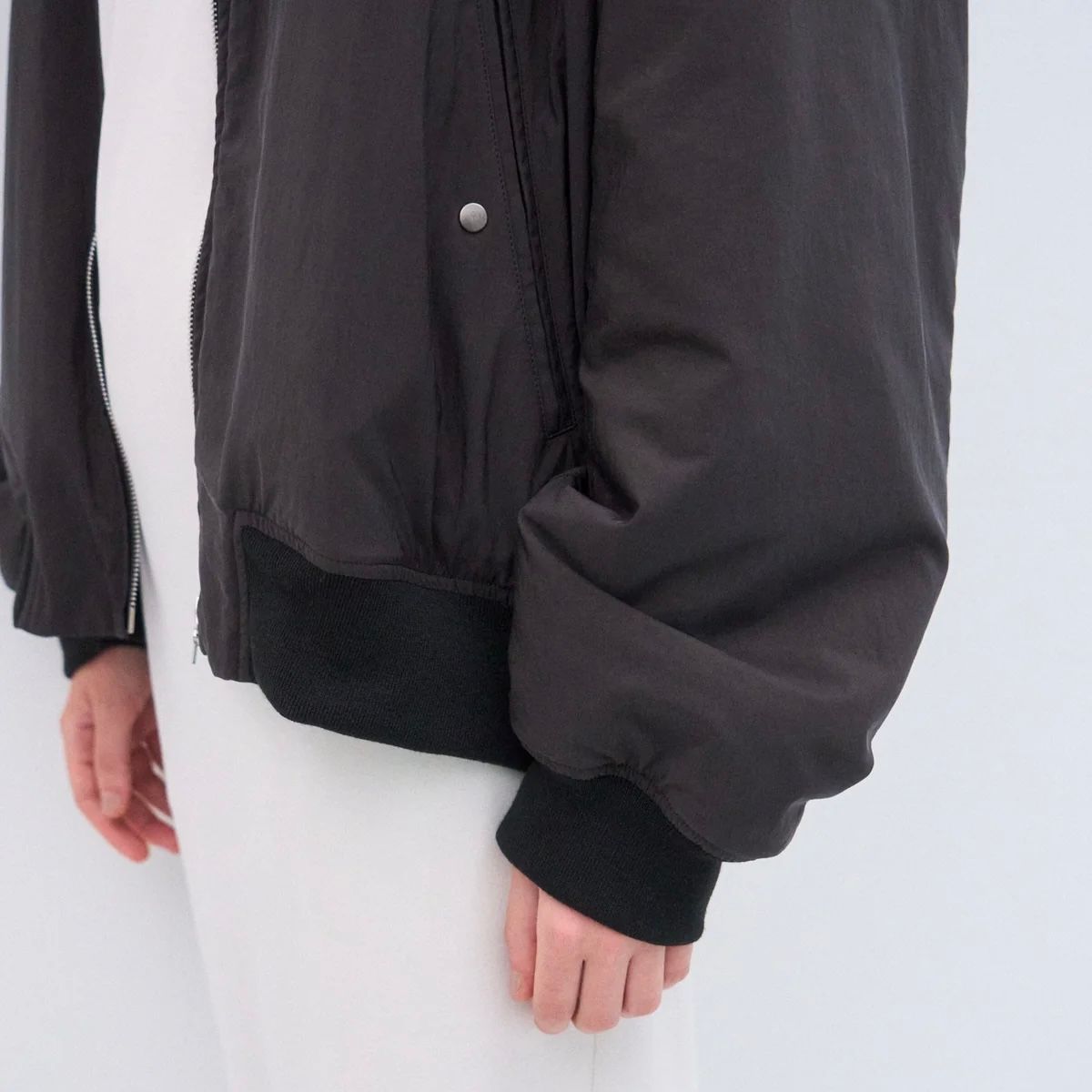 【残り一点】Fibril Nylon Satin Flight Jacket