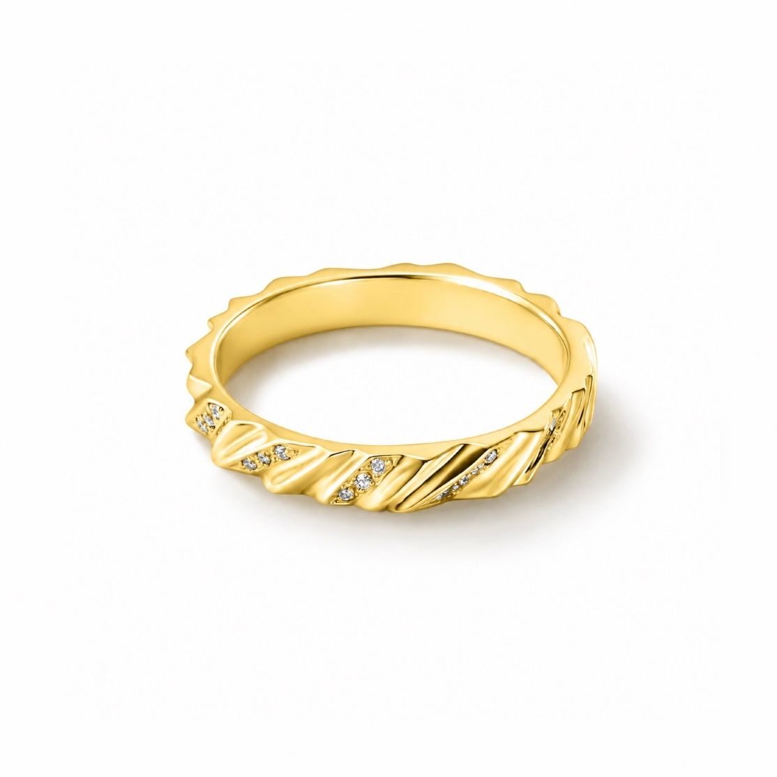 【お取り寄せ注文可能】Denova Ring W / Dia(K18 YELLOW GOLD)