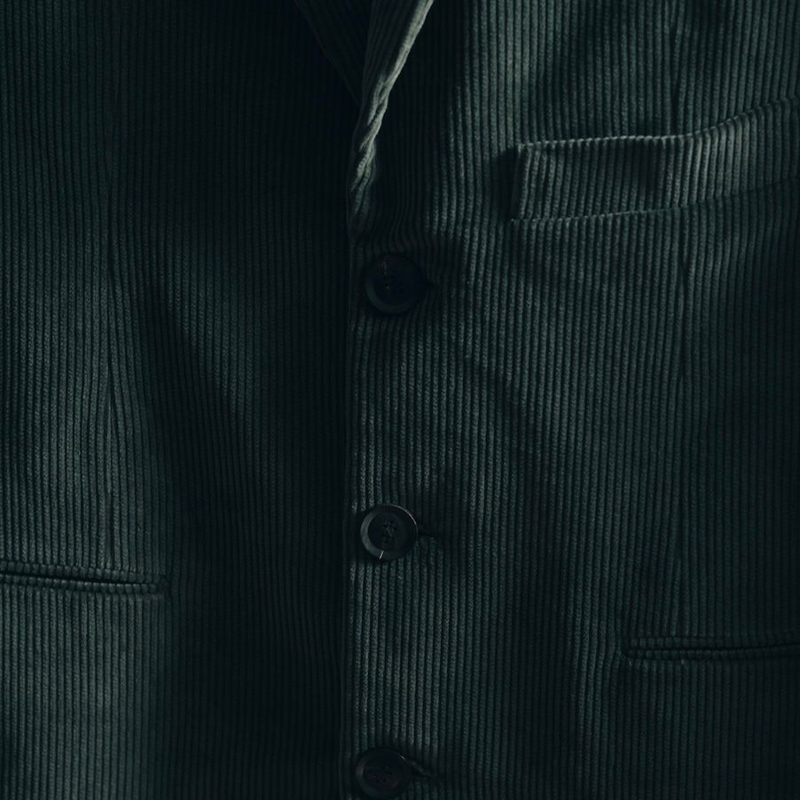 【再販売通知受付可能】Round Big Shoulder Corduroy Jacket