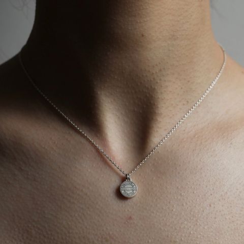 【残り一点】Engrave Coin Pendant_S