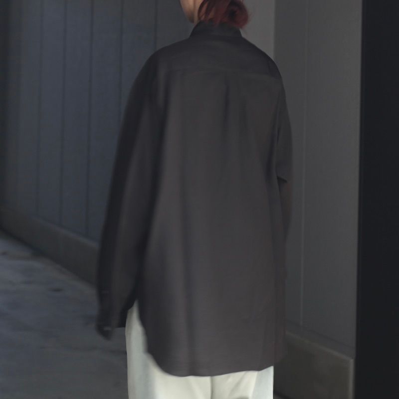 【残りわずか】Wool/Silk Regular Collar Shirt