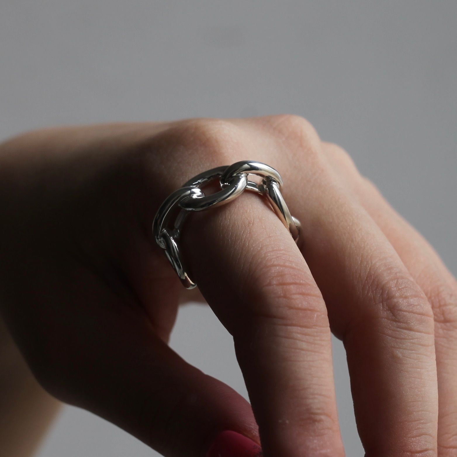 【残り一点】Oval Link Ring(SILVER)
