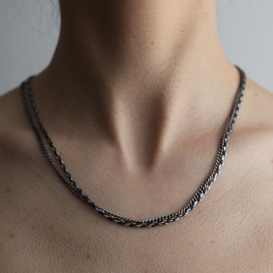 【残り一点】Combination Chain Neck Bracelet(SILVER)
