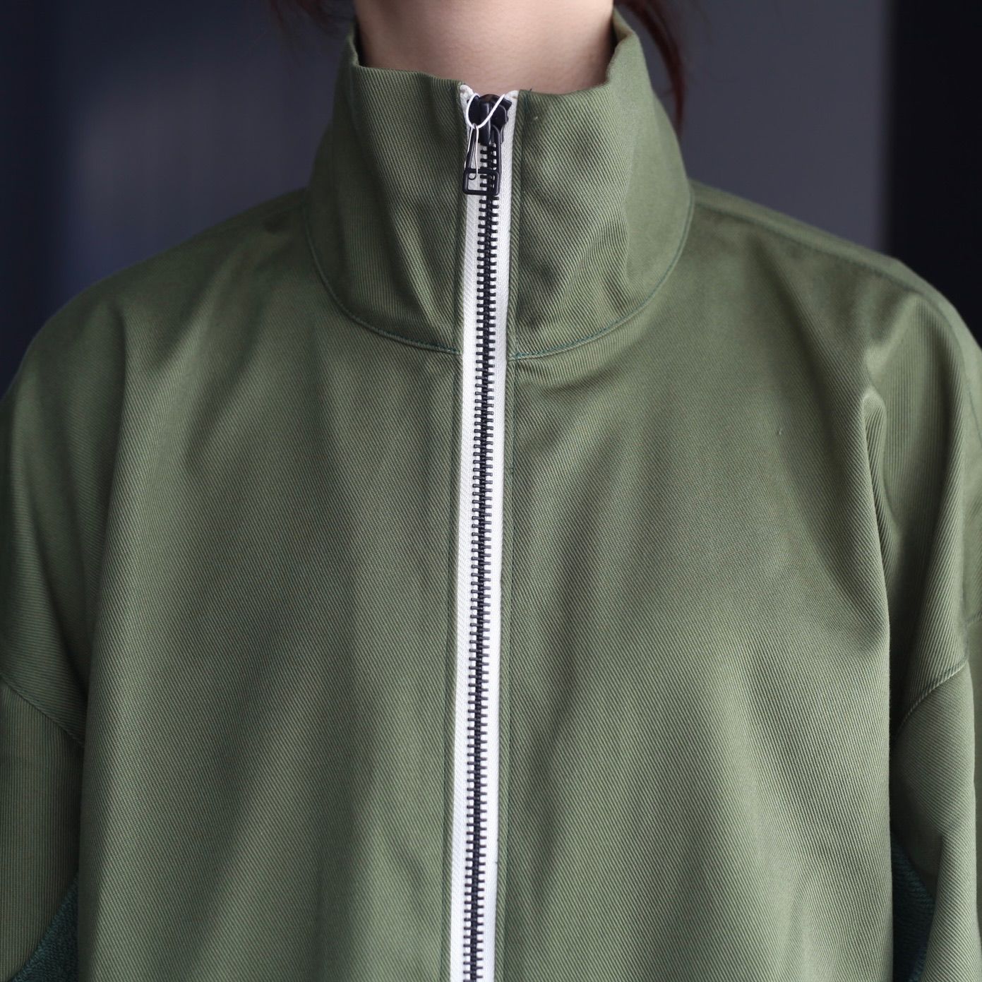 【残り一点】T/CツイルドッキングハーフジップPO