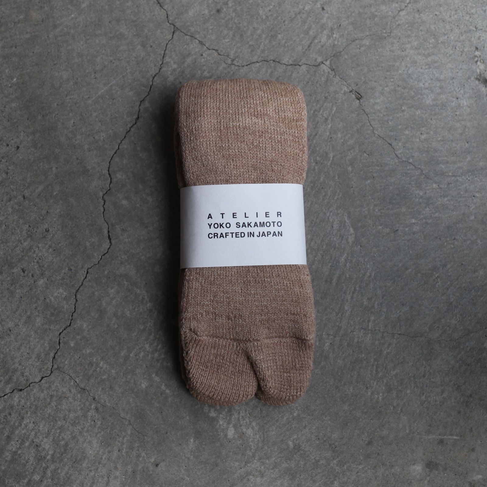【残りわずか】Tabi Pile Socks Wool(HEATHER BEIGE)