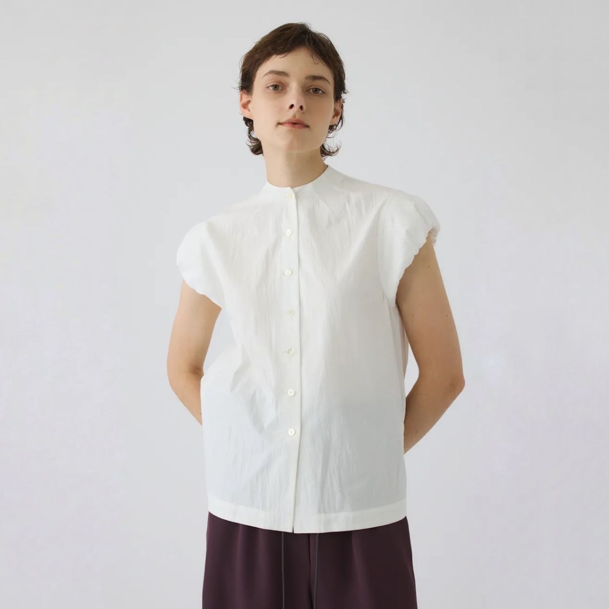 【残り一点】Bottle Neck Volume Blouse