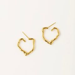 【お取り寄せ注文可能】Rough Heart Earrings(両耳用）