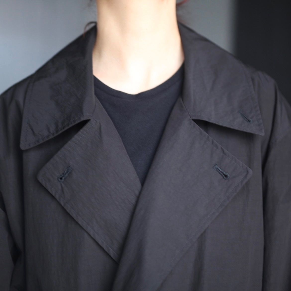 ssstein - 【残りわずか】Windproof Nylon Double Breasted Coat