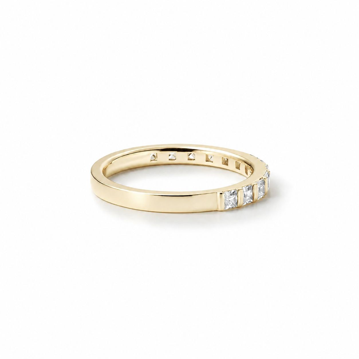 【お取り寄せ注文可能】Square Half Dia Ring(K10 YELLOW GOLD)