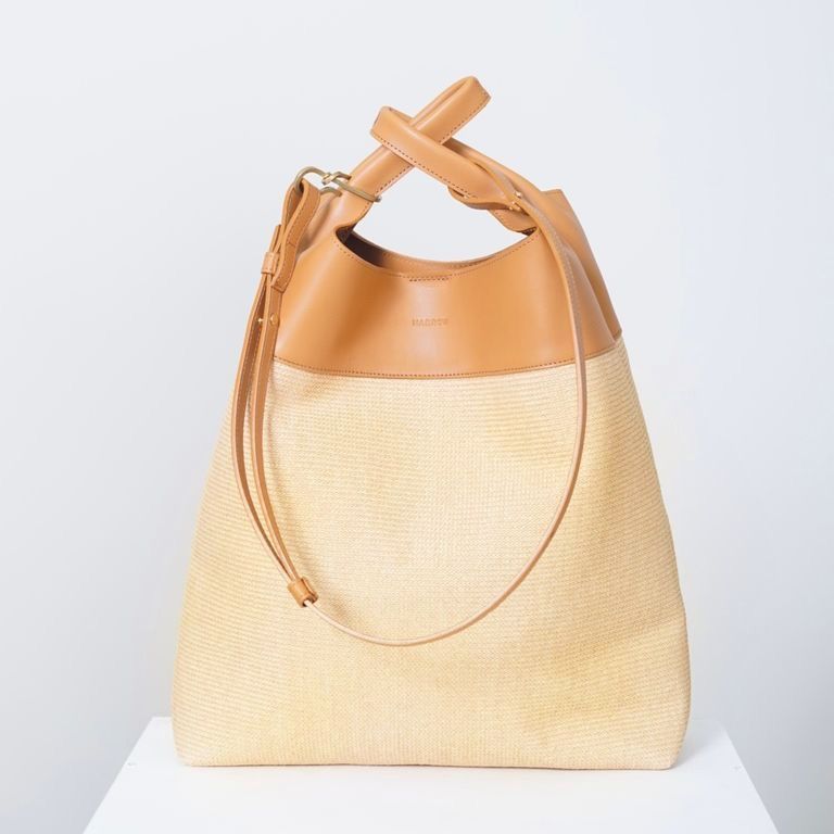 美品MARROWマロウ ART. LINEN BOAT BAGベージュ - メルカリ