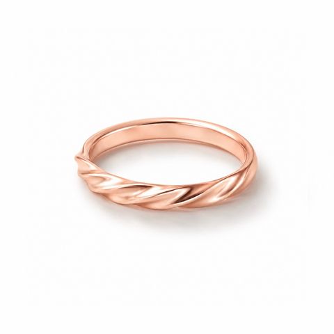 【お取り寄せ注文可能】Half Twist Ring M(K18 PINK GOLD)