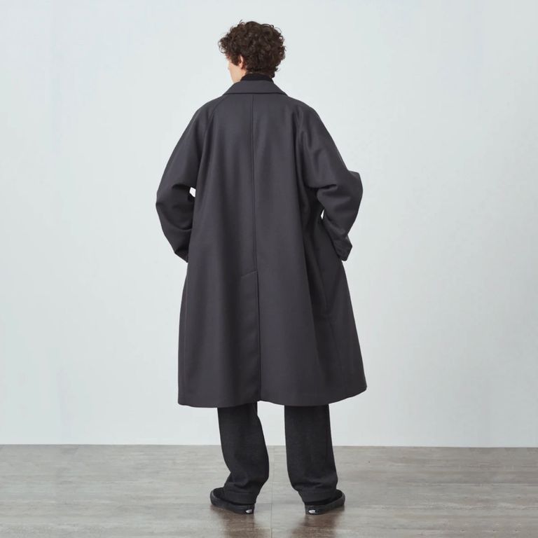 ATON - 【残り一点】Super 160s Double Saxony Balmacaan Coat 