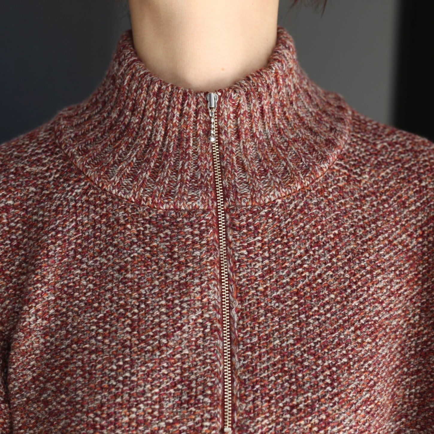 【残り一点】Wool Kanoko Half Zip P/O