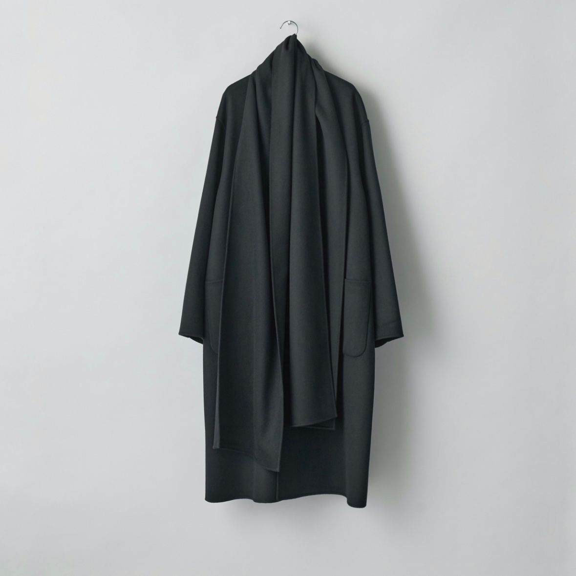 【残り一点】Wool Cashmere Beaver Reversible Stole Coat