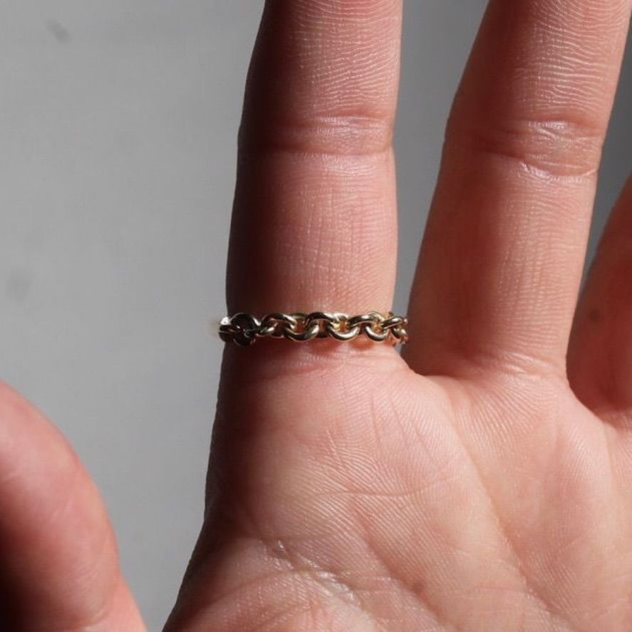 【残り一点】Mix Chain Ring(WHITE)