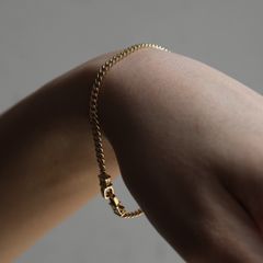 【残り一点】Curb Bracelet_M(GOLD)