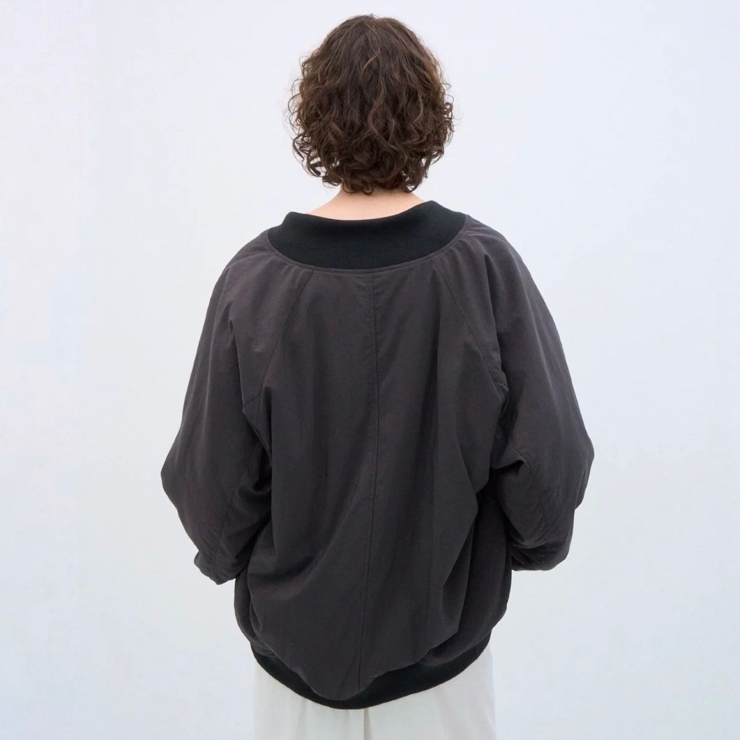 【残り一点】Fibril Nylon Satin Flight Jacket
