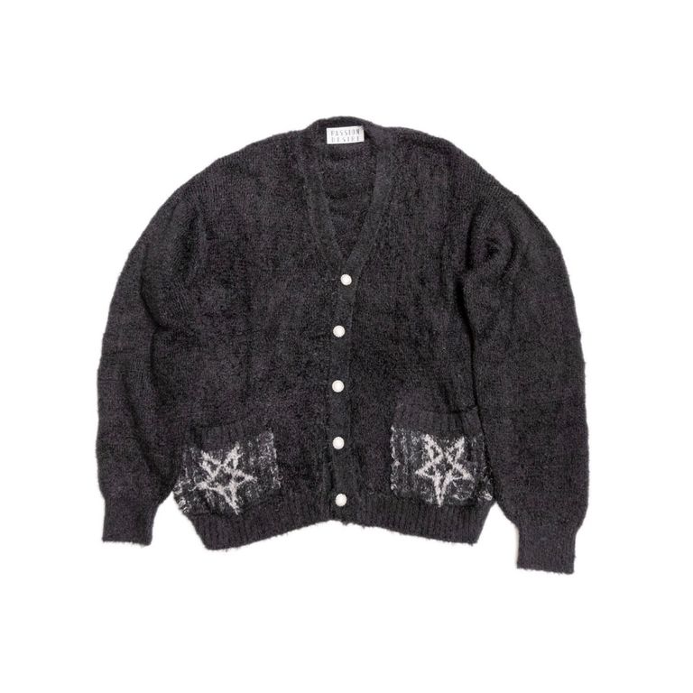 el conductorH - 【残り一点】Shaggy Knit Cardigan(PENTAGRAM 