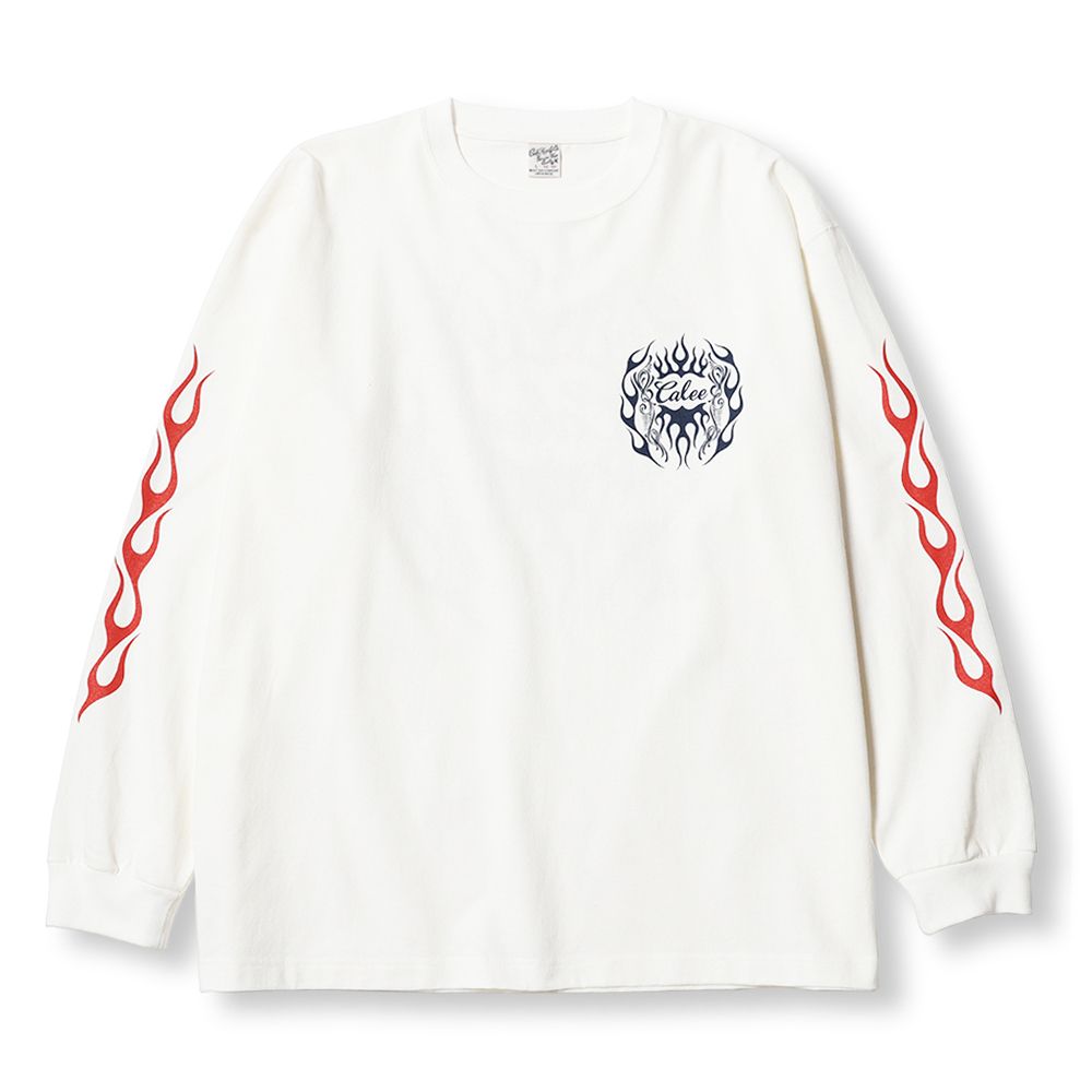 【残り一点】Vintage Type Flame Logo Pinstriping L/S Tee